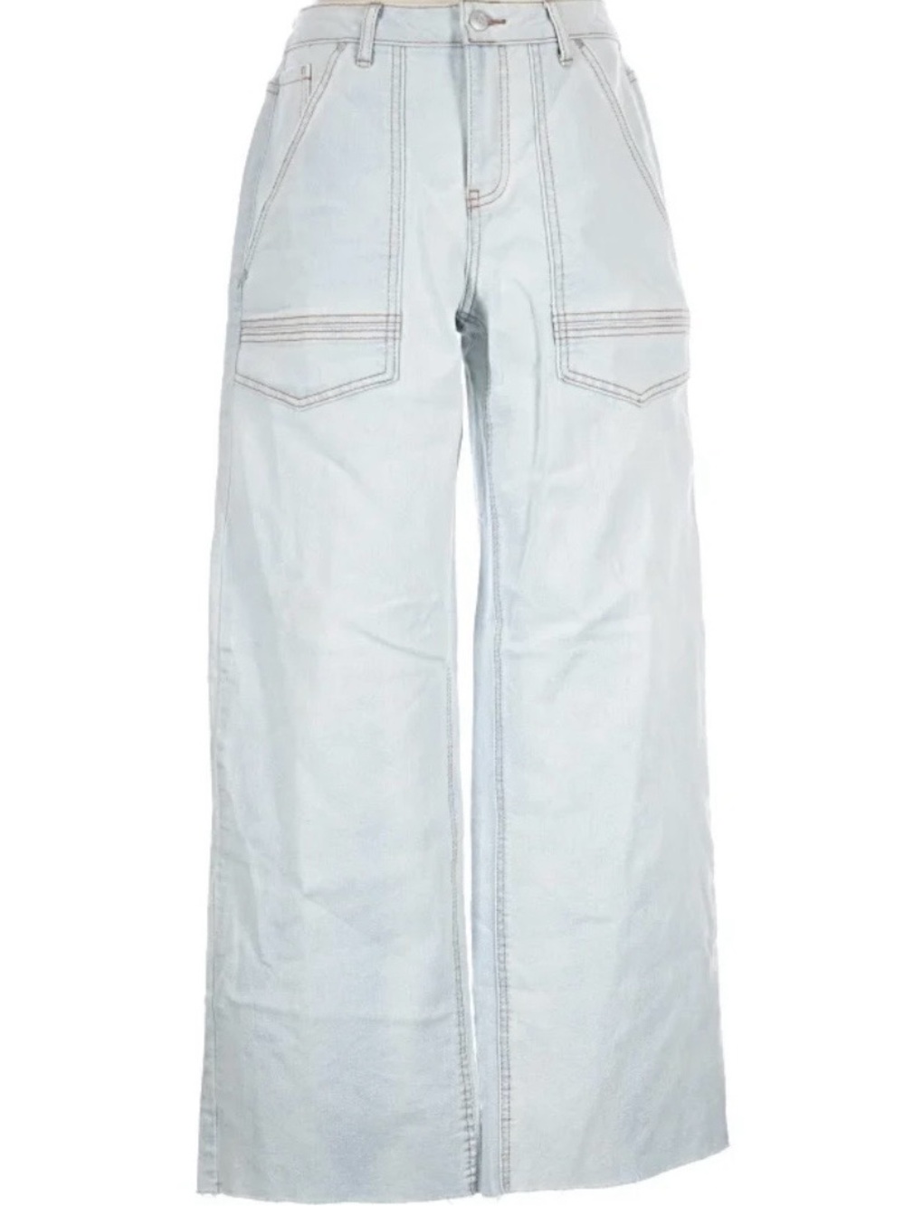 Light Blue Wide-Leg High-Rise Jeans for Women